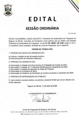 SESS&Atilde;O ORDIN&Aacute;RIA DA ASSEMBELIA- 21.04.2026